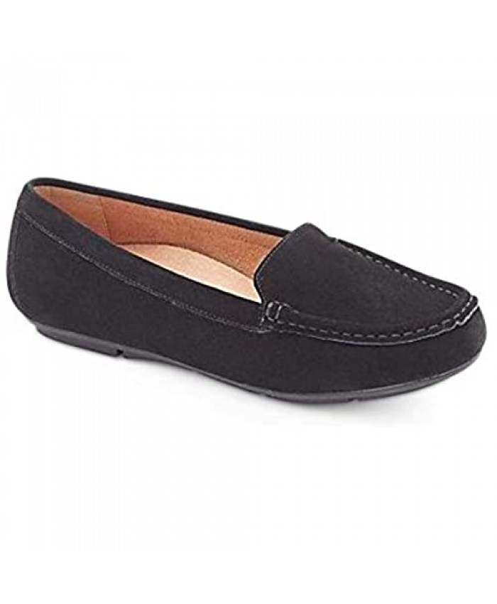 Vionic Women's Debbie - Driver Moccasin Flats with Concealed Orthotic Arch Support