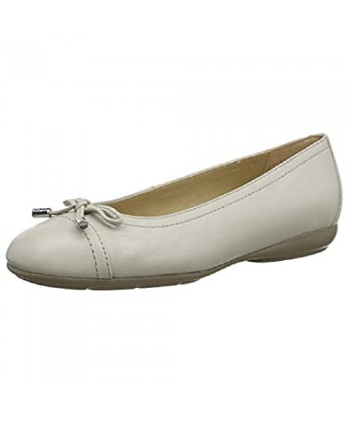 Geox Women's Annitah 9 Nappa Leather Ballet Flat with Arch Support and Cushioning