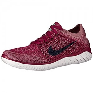 Nike Free RN Flyknit 2018 Women's Running Shoe Raspberry RED/Blue Void-White-Teal Tint 7.5
