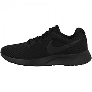 Nike Women's Tanjun Running Shoes Black (Black/White) 9 UK