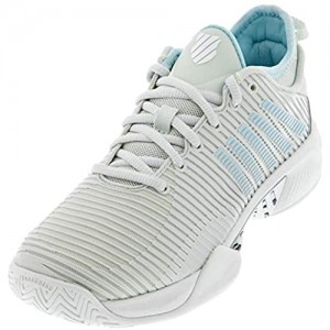 K-Swiss Women's Hypercourt Supreme Tennis Shoe (Barely Blue/White/Blue Glow