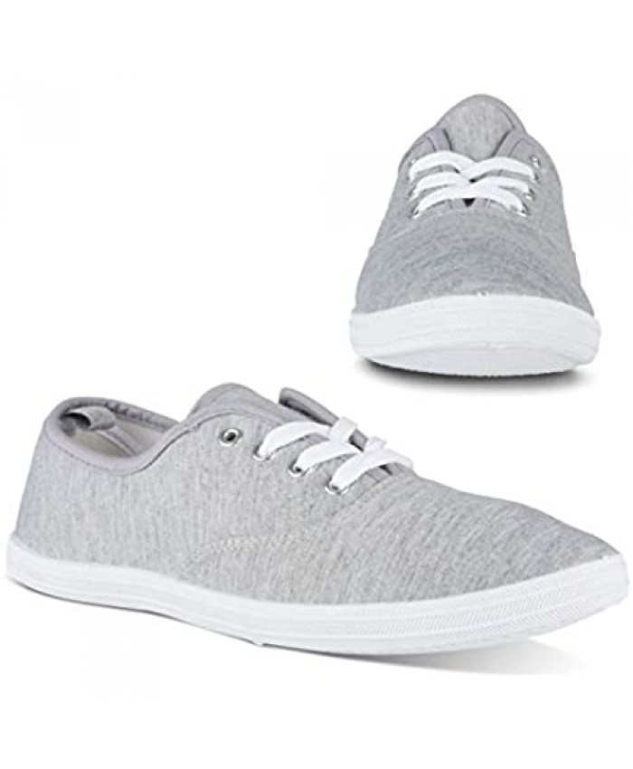 Twisted Tennis Shoes for Women | Low Rise Lace Up Sneakers Casual Classic Plimsoll Style