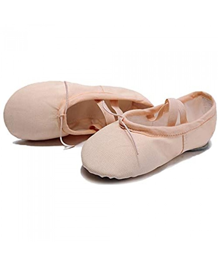 Ballet Shoes for Women Girls Canvas Split Sole Ballet Slippers Ballet Flats Yoga Dance Shoes
