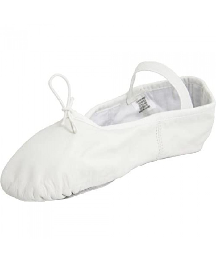 Bloch Women's Dansoft Full Sole Leather Ballet Slipper/Shoe White 2 Wide