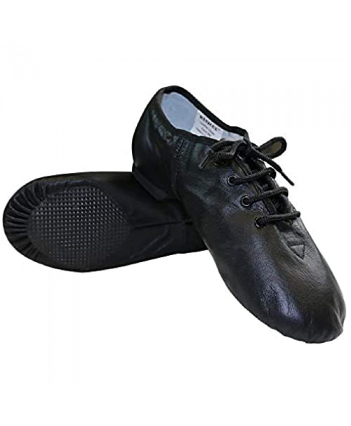 Danzcue Womens Leather Lace up Jazz Shoes