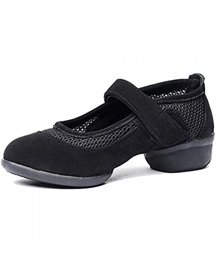 Joocare Women's Breathable Mesh Jazz Dance Shoes Lady Latin Tango Ballroom Sports Dance Sneakers