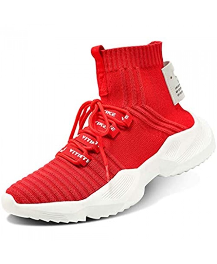 Littleplum Kid's Walking Shoes Running Socks Platform Fashion Mesh Sneakers Air Cushion Athletic Gym Casual Loafers Dance Hip-hop Shoes