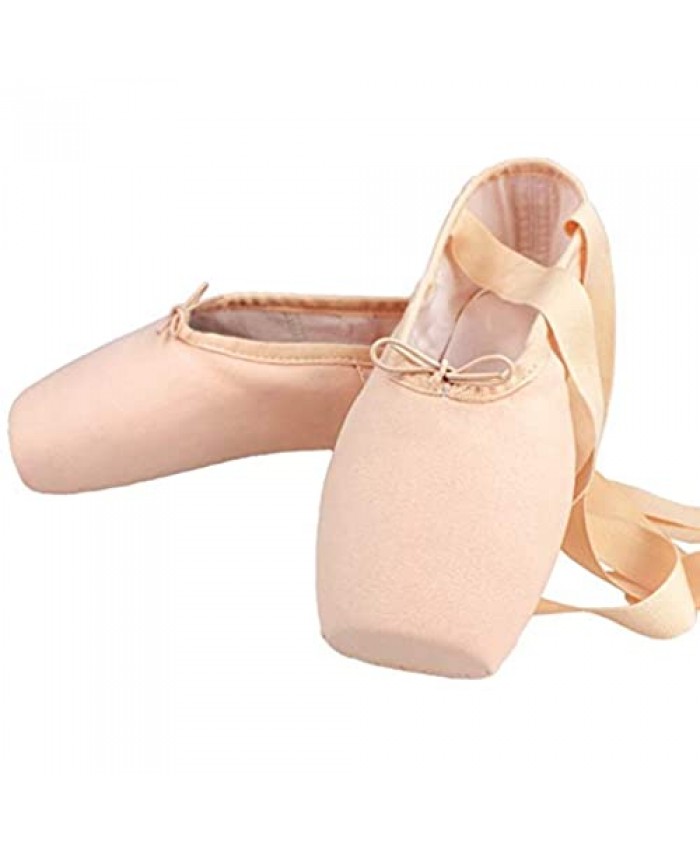 MSMAX Womens Pointe Shoes Ballet Dance Performa Shoe