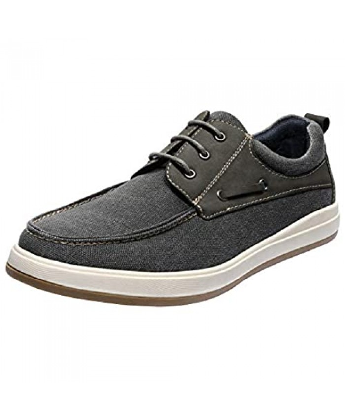 Bruno Marc Men's Canvas Boat Shoe Lace Up Fashion Casual Sneakers