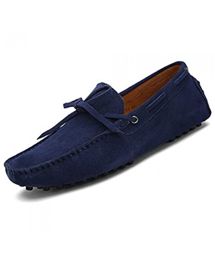 QIQIDONG Penny Loafers for Men Moccasin Driving Shoes House Slippers for Men Slip On Flats Boat Shoes for Summer