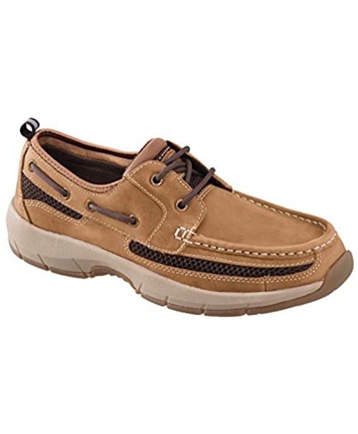 Rugged Shark Men's Boat Shoe Premium Leather and Comfort Meridian Men's Size 8 to 13