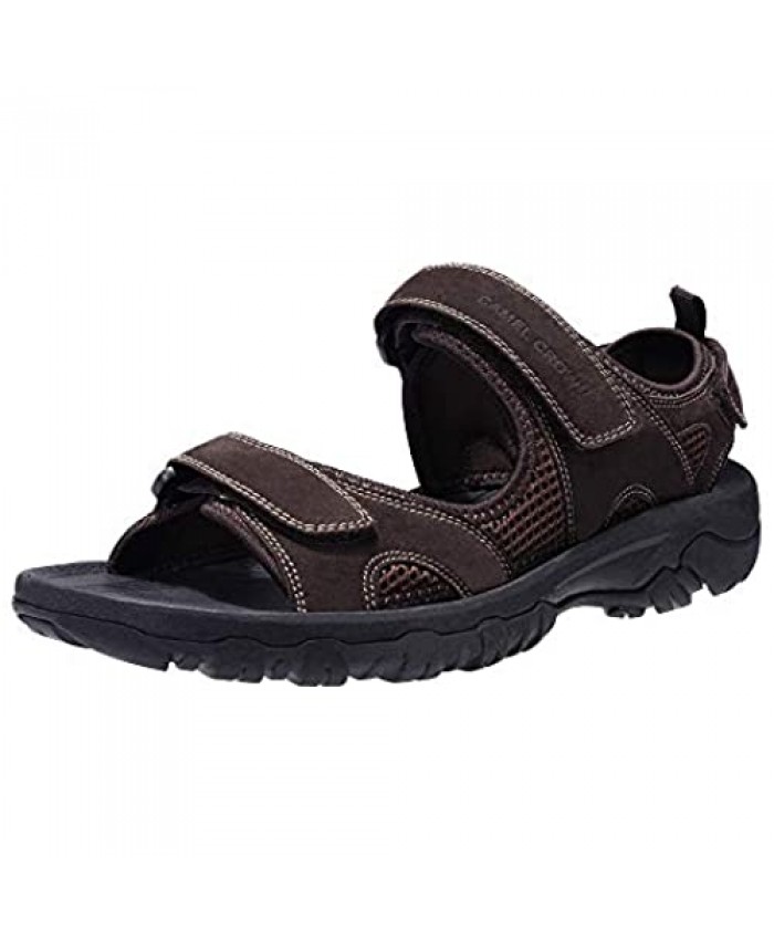 CAMEL CROWN Men's Synthetic Leather Sandals Open-Toe Beach Sandal Waterproof for Athletic Outdoor Summer