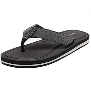 NORTIV 8 Men's Memory Foam Flip Flops Thong Sandals Comfortable Light Weight Beach Sandal