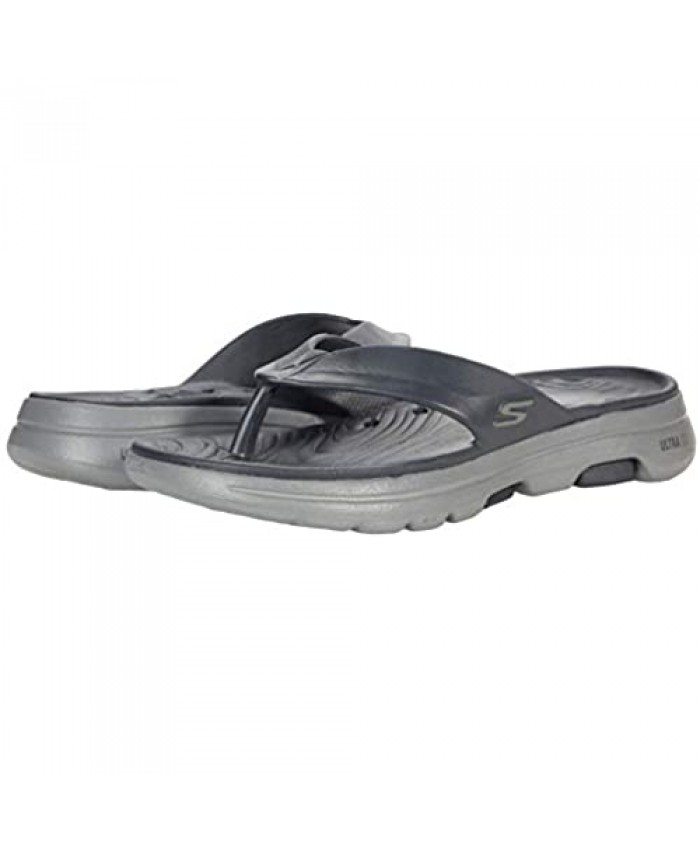 Skechers Men's Foamies Go Walk 5-Cabana Slide Sandal Navy/Gray