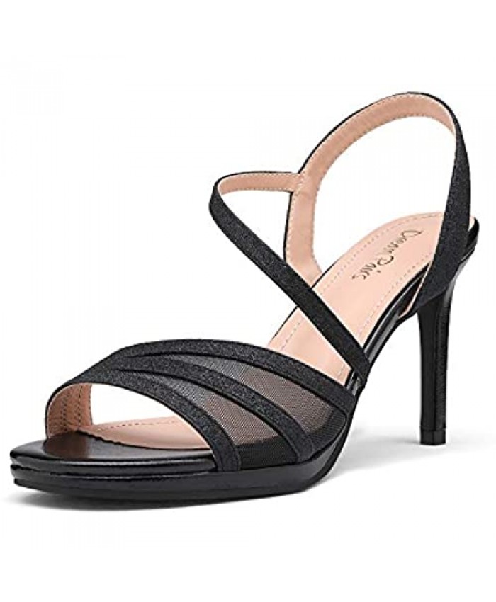 DREAM PAIRS Women’s High Stiletto Open Toe Strappy Dress Pump Heel Sandals