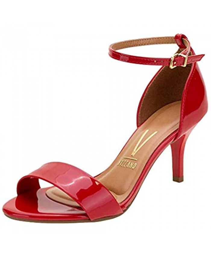 MEECO Vizzano Woman’s Kitten Flat Low Heel Open Toe Sandals Anckle Strap Fashion Dress Comfort Shoes