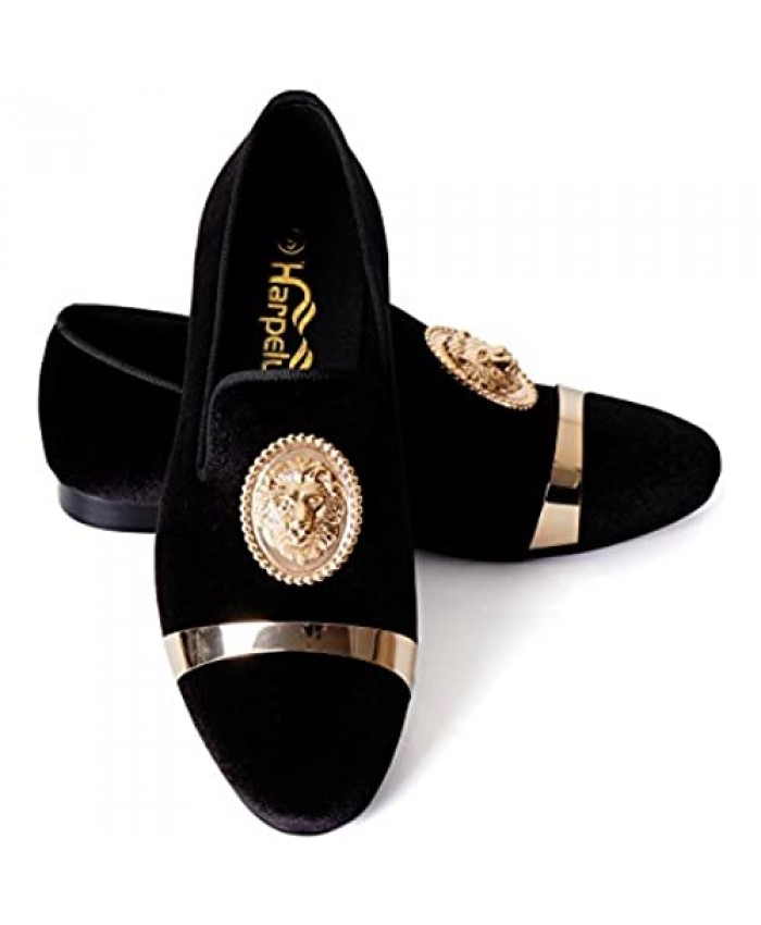 Animal Buckle Men Dress Shoes with Gold Plate