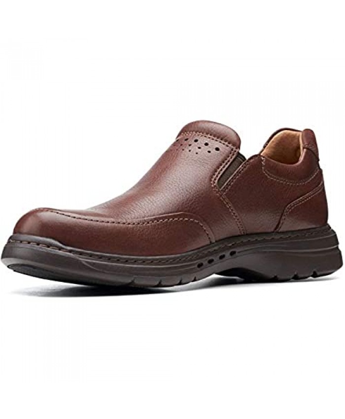 Clarks Un Brawley Step Mahogany Tumbled Leather 9 EE - Wide