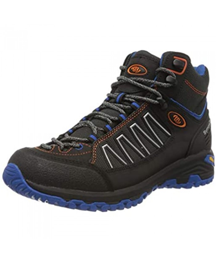 Bruetting Unisex Adults’ Mount Meloni High Rise Hiking Shoes Black (Schwarz/Orange/Blue Schwarz/Orange/Blue) 11 UK