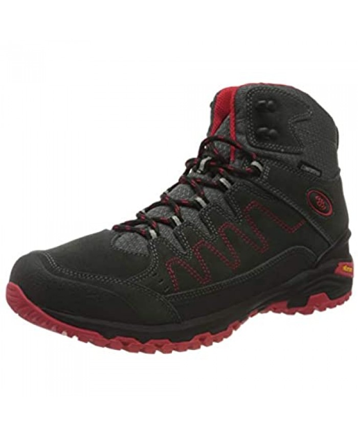 Bruetting Unisex Adults’ Mount Nansen High Rise Hiking Shoes Grey (Anthrazit/Rot Anthrazit/Rot) 4 UK