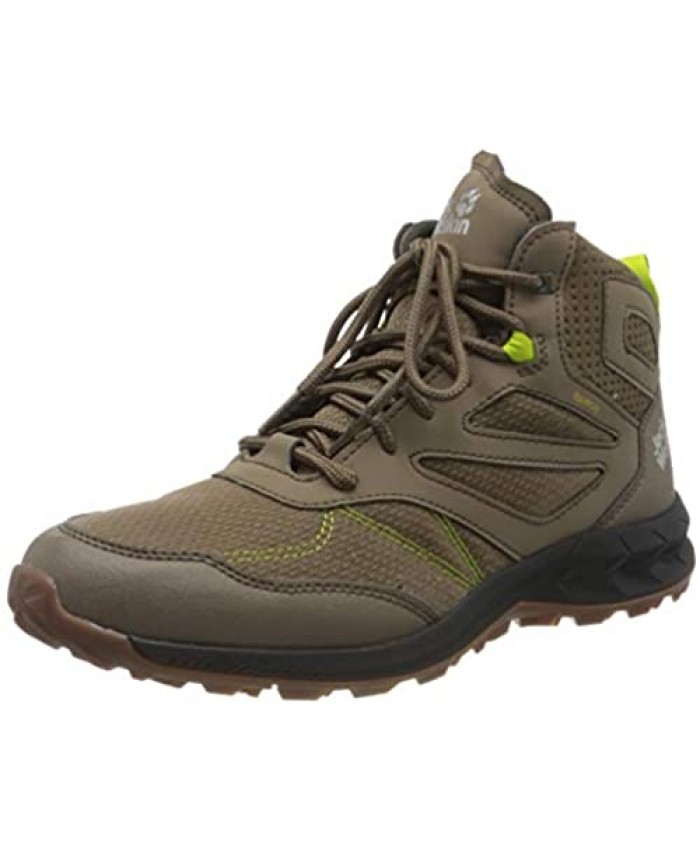 Jack Wolfskin Men's High Rise Hiking Shoes Beige Beige Phantom 5232 US 8.5