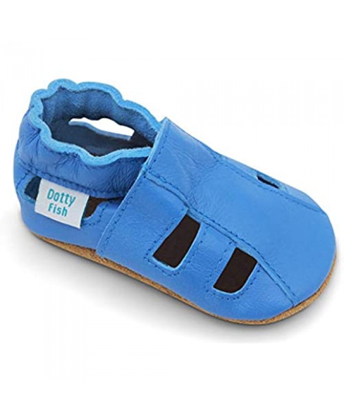 Dotty Fish Soft Leather Infant Toddler Sandals.