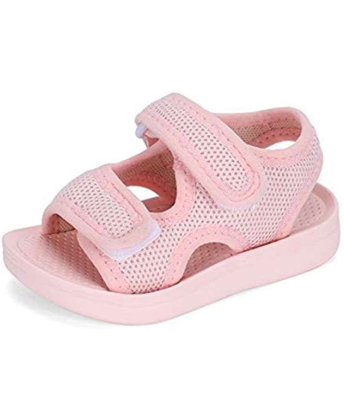 Kid's Sandal Boys Girls Summer Open Toe Non Slip Soft Sole Breathable Fabric Hook and Loop Sports Sandals