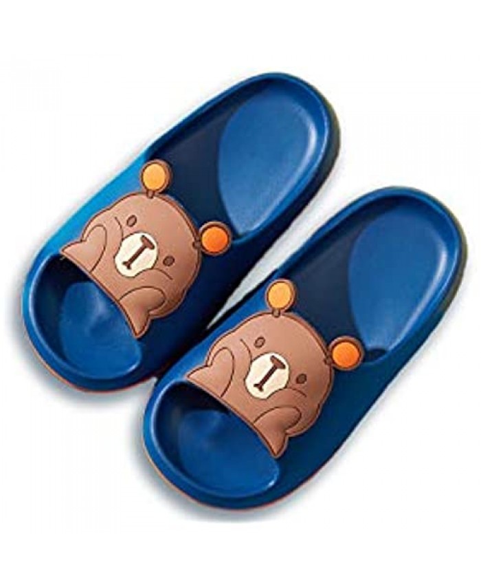 Phiroop Cartoon Bear Slippers for Boys Girls Beach Pool Shower Sliders Non-Slip Sandals