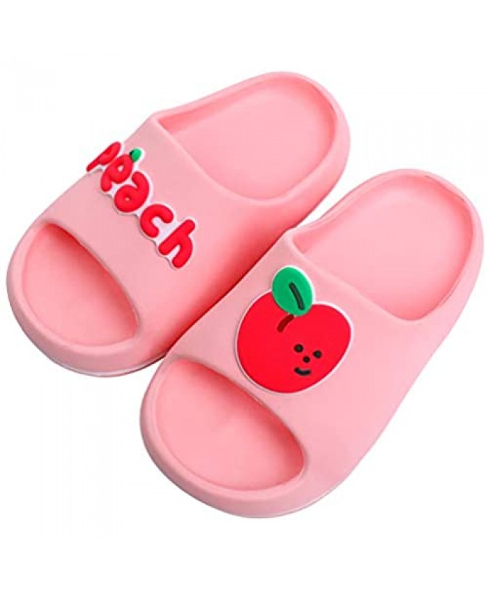 Yinbwol Girls Boys Fruit Slippers Kids Soft Slide Sandals Non-Slip Bath Shower Slippers Beach Pool Water Shoes (Toddler/Little/Big）