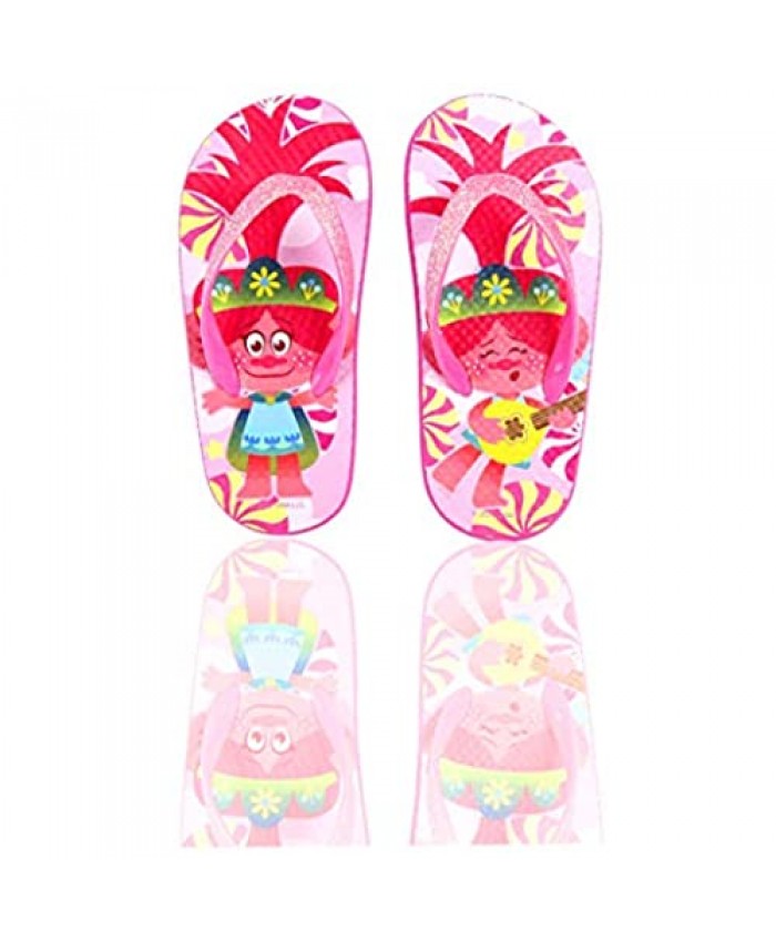 Trolls Flip Flop Slipper Children's Holiday Slipper Official Licensed(Length: 22cm/8.6 inch) Pink