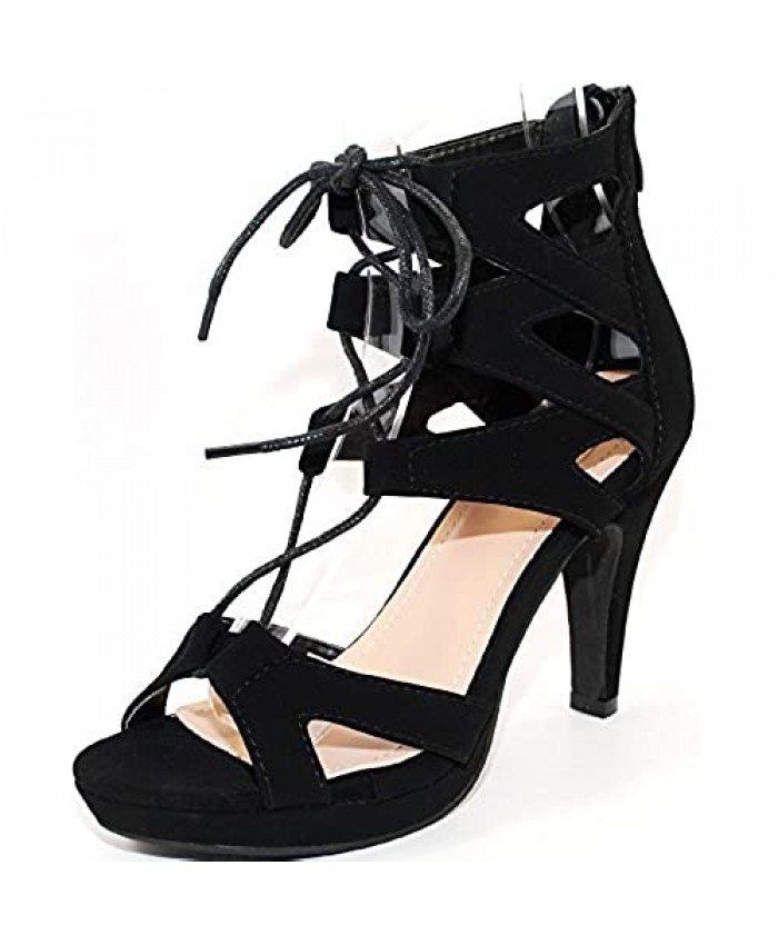 TRENDSUP COLLECTION Women Fashion Gladiator Lace Up Sandals