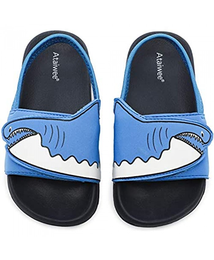 Ataiwee Kids Toddler Sandals - Fahion Boys Girls Slides Anti-Slip Cute Shoes for Outdoor.