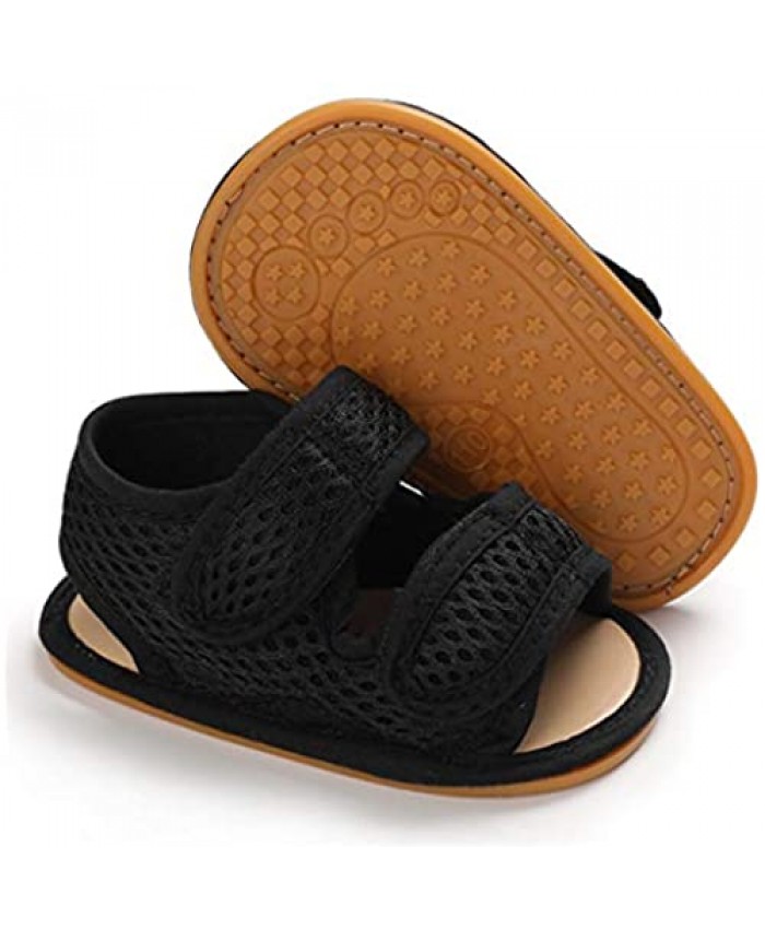 COSANKIM Infant Baby Boys Girls Summer Sandals Non Slip Soft Sole Toddler First Walker Crib Shoes(0-18 Months)