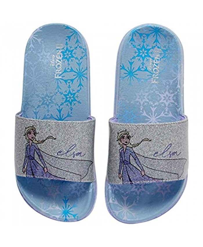 Disney Frozen Girls’ Sandals – Elsa Slip-On Slides (Little Kid/Big Kid)
