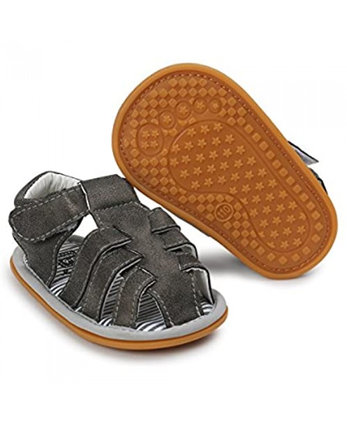 ENERCAKE Baby Boys Sandals Infant Summer Outdoor Shoes Closed-Toe Anti-Slip Toddler First Walker Shoes