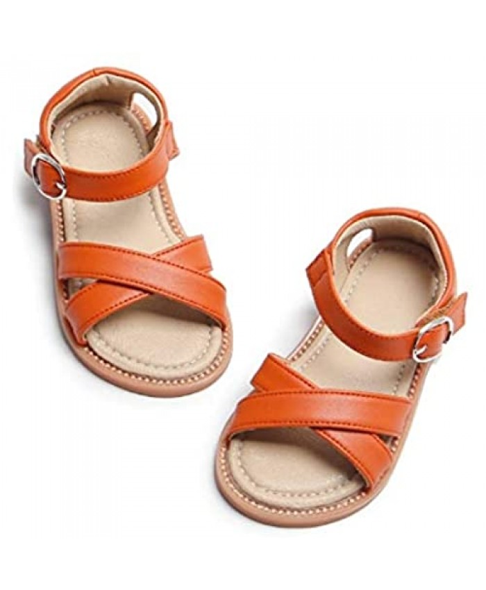 Girl’s Open Toe Flat Sandals Summer Casual Sandals (Toddler/Little Girl)