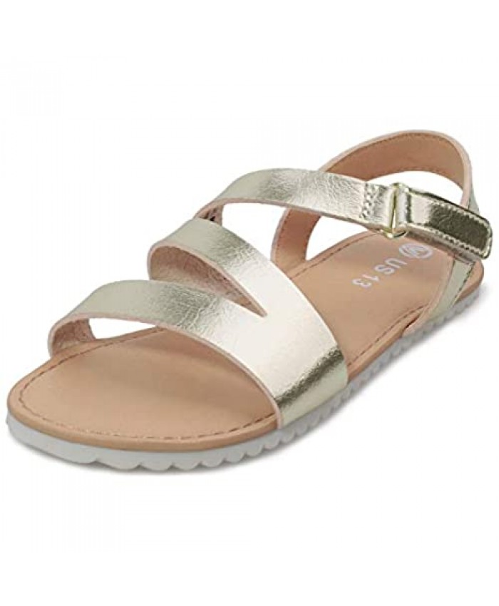 MIXIN Big Kids Sandals for Girls Strappy Summer Casual Sandals with Ankle Strap Open Toe