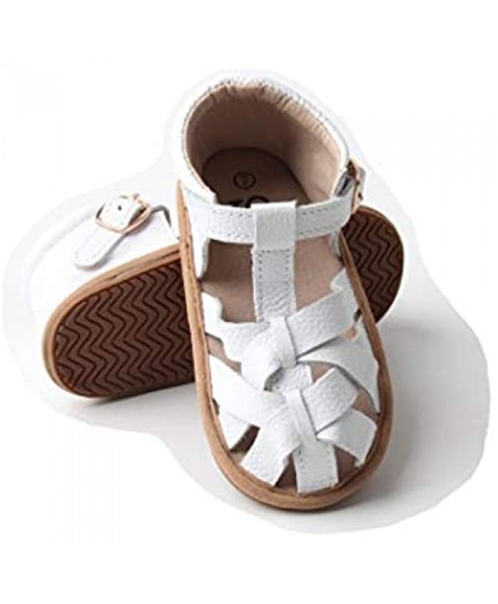 Premium Leather Baby Sandals Toddler Sandals for Boys & Girls Baby Moccasins Toddler Shoes Baby Shoes Soft-Sole Baby Shoes