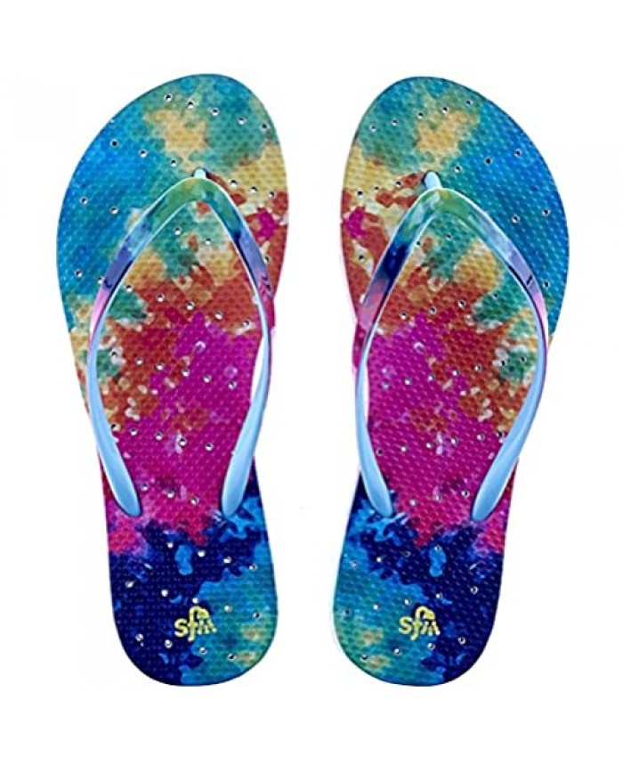 Showaflops Girls' Shower & Water Sandals for Pool Beach Camp and Gym - Boho Bliss Collection