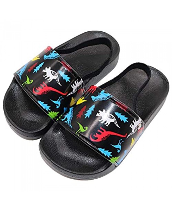 Toddler Boys & Girls Shower/Pool Slide Sandals Non-Slip Summer Slippers Lightweight Beach Water Shoes