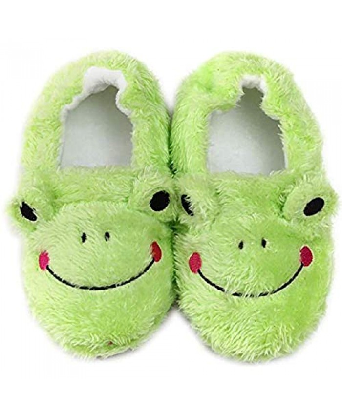 Baby Girl's Boys's Soft Plush Slippers Animal Warm Winter Booties Indoor House Shoes Lightweight Socks Shoes Non-Slip Sole for Toddler