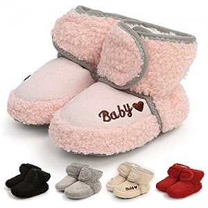 Infant Baby Booties Non Skid Bottom Newborn Socks Winter Warm Baby Slippers Stay On Toddler House Shoes