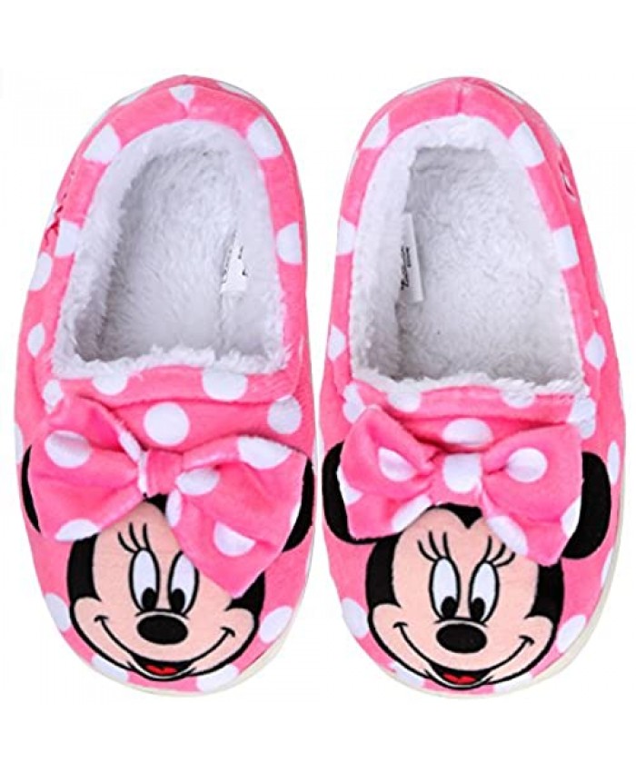 Joah Store Slippers for Girls Warm Fur Indoor Minnie Mouse Pink Shoes