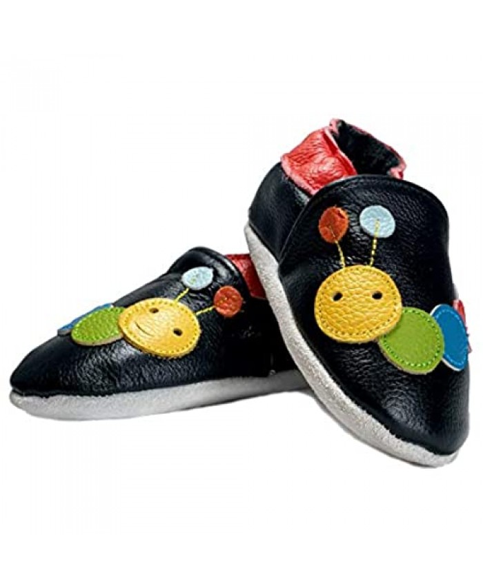 limeinlemon Baby Moccasines - Soft Genuine Leather Boys and Girls Shoes Unisex Crawling Slippers