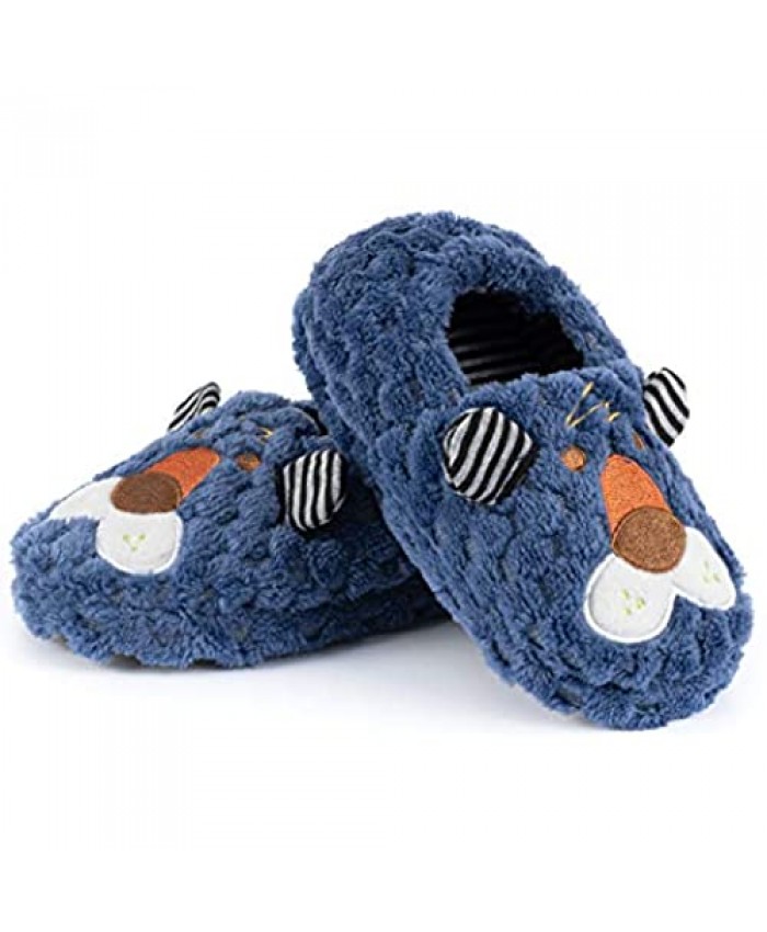 Little Kids Warm Slippers Toddler Animal Furry Comfy Slipper Girls Boys Cute Winter Indoor Household Shoes