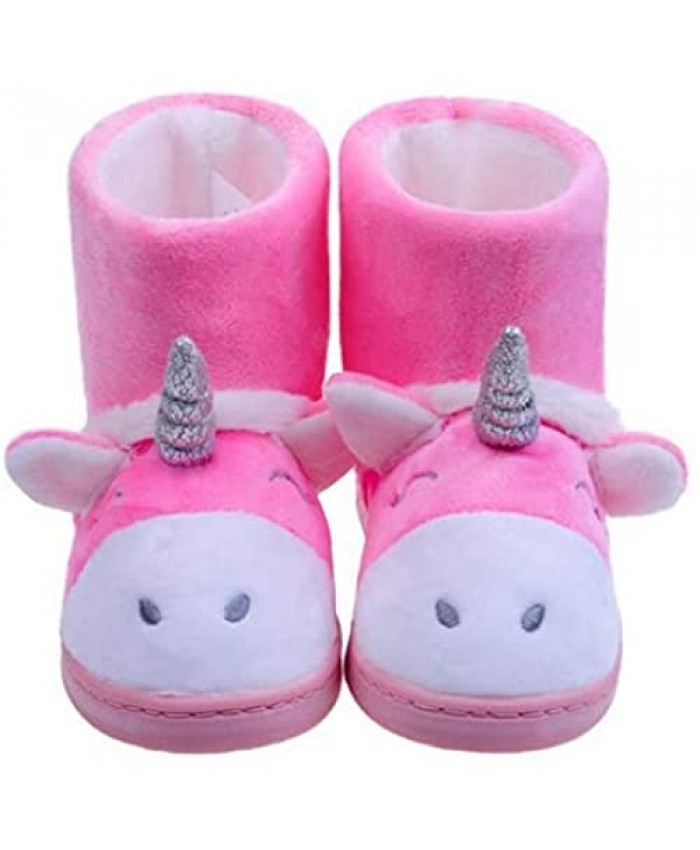 MIXIN Kids Cozy Plush Warm House Booties Slippers