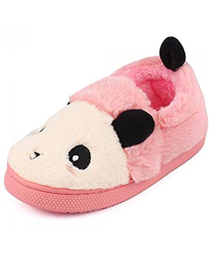 MK MATT KEELY Kids Panda Slippers Plush Animal Autumn and Winter Warm Cotton Shoes Toddler