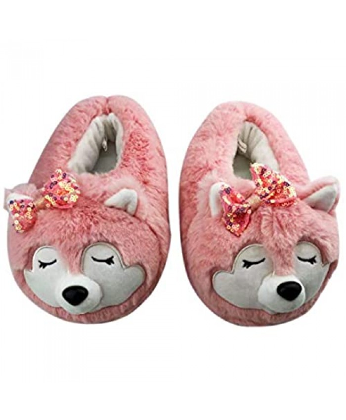 Mommy & Me Slippers Lovely Novelty 3D Fox Panda Shape Kid and Women Warm Soft House Slippers