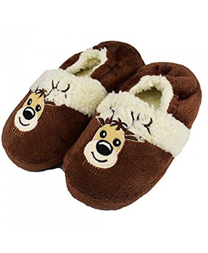 RliliR Ever Little/Big Kids Unisex Child Soft Warm Slippers Indoor Cute Slip-on Shoes