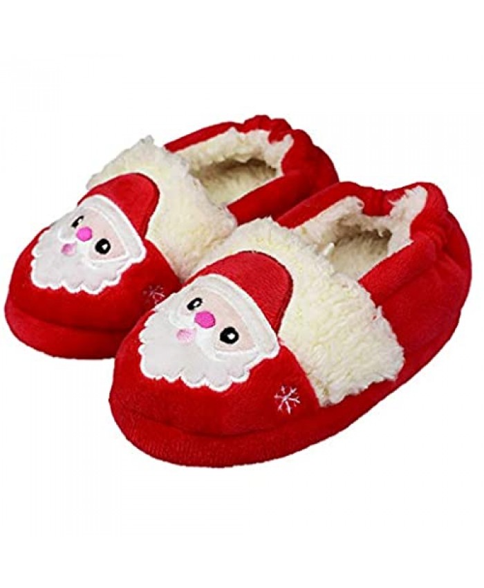 Tirzrro Little Kids/Girls Soft Warm Slippers Toddler Indoor Cute Slip-on Shoes